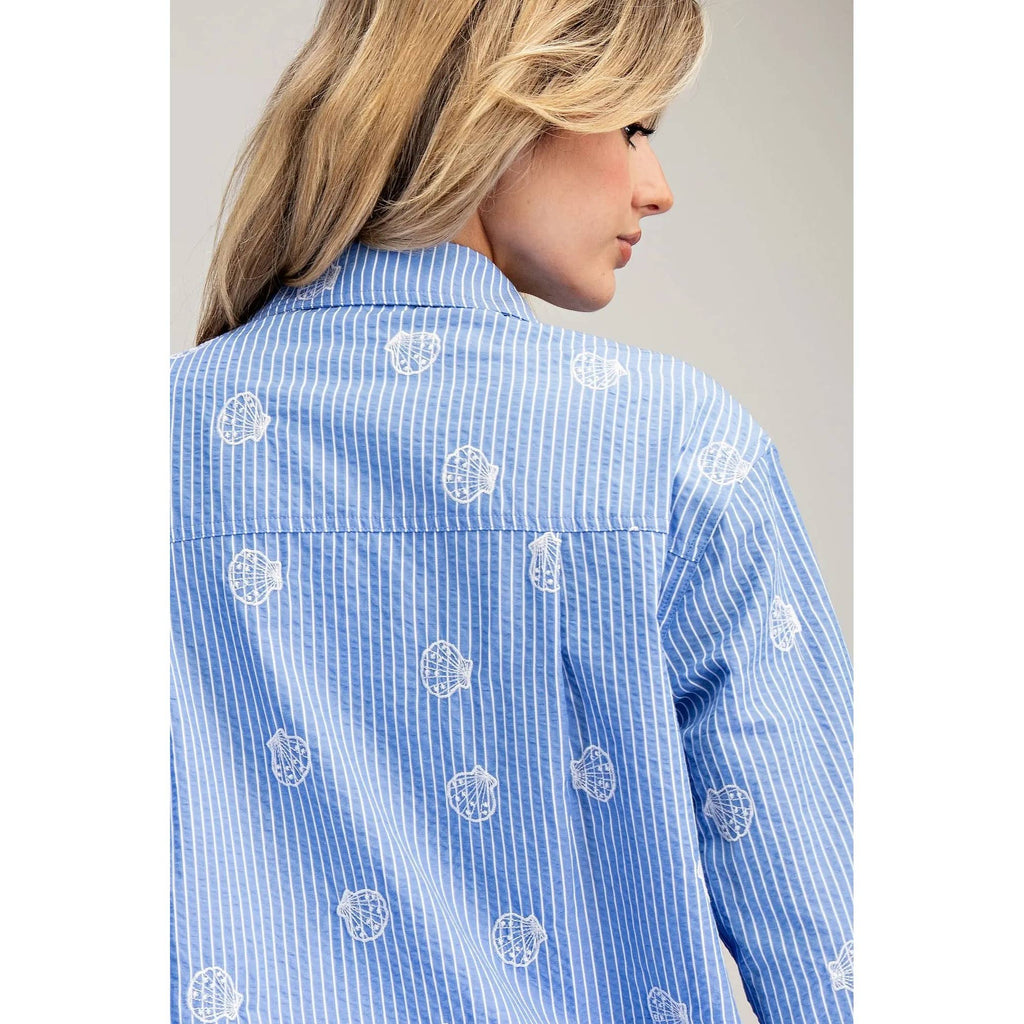 Seashell Embroidered Shirt