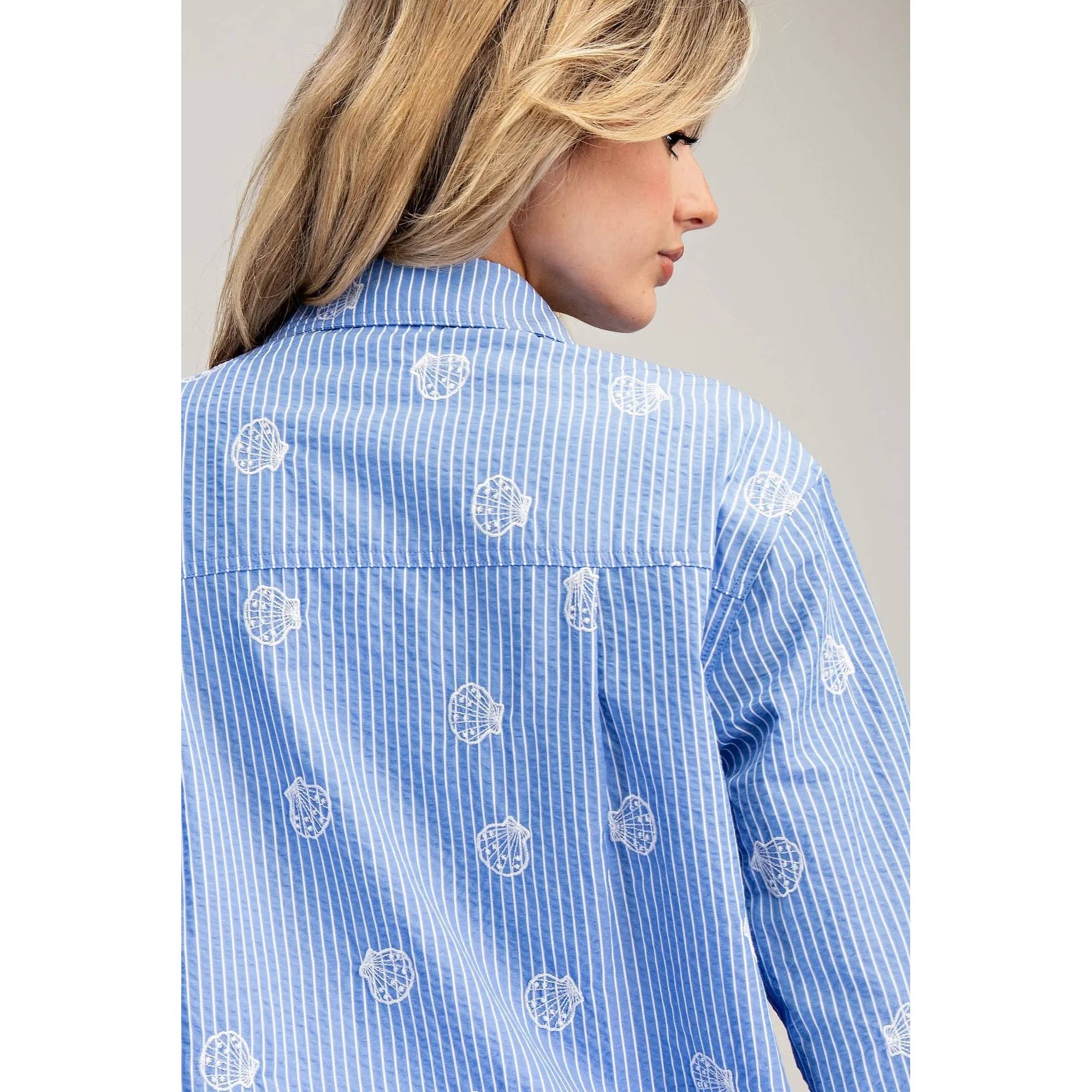 Seashell Embroidered Shirt