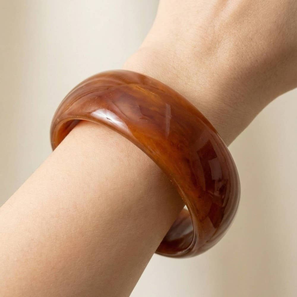 Marble Resin Bangle Bracelet
