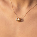 Pave Double Ring Necklace