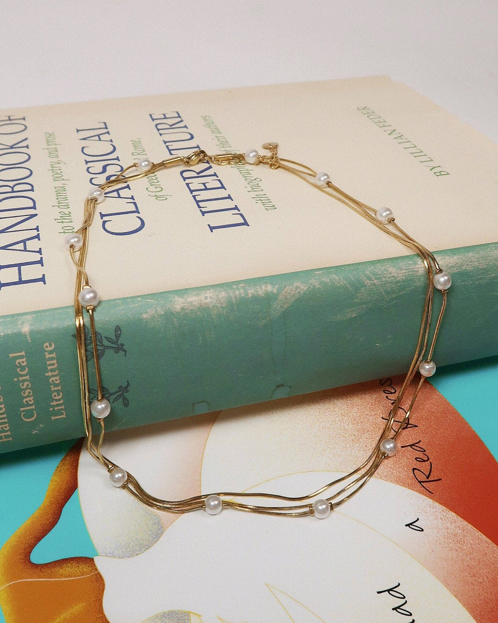 Ivy Pearl Layered Necklace: Gold