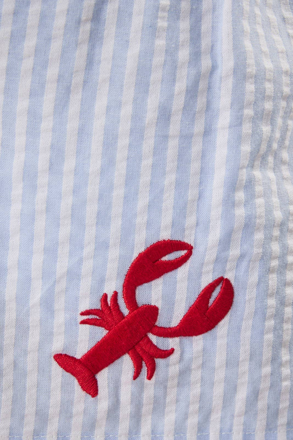 Boston Lobster Embroidered Button Up