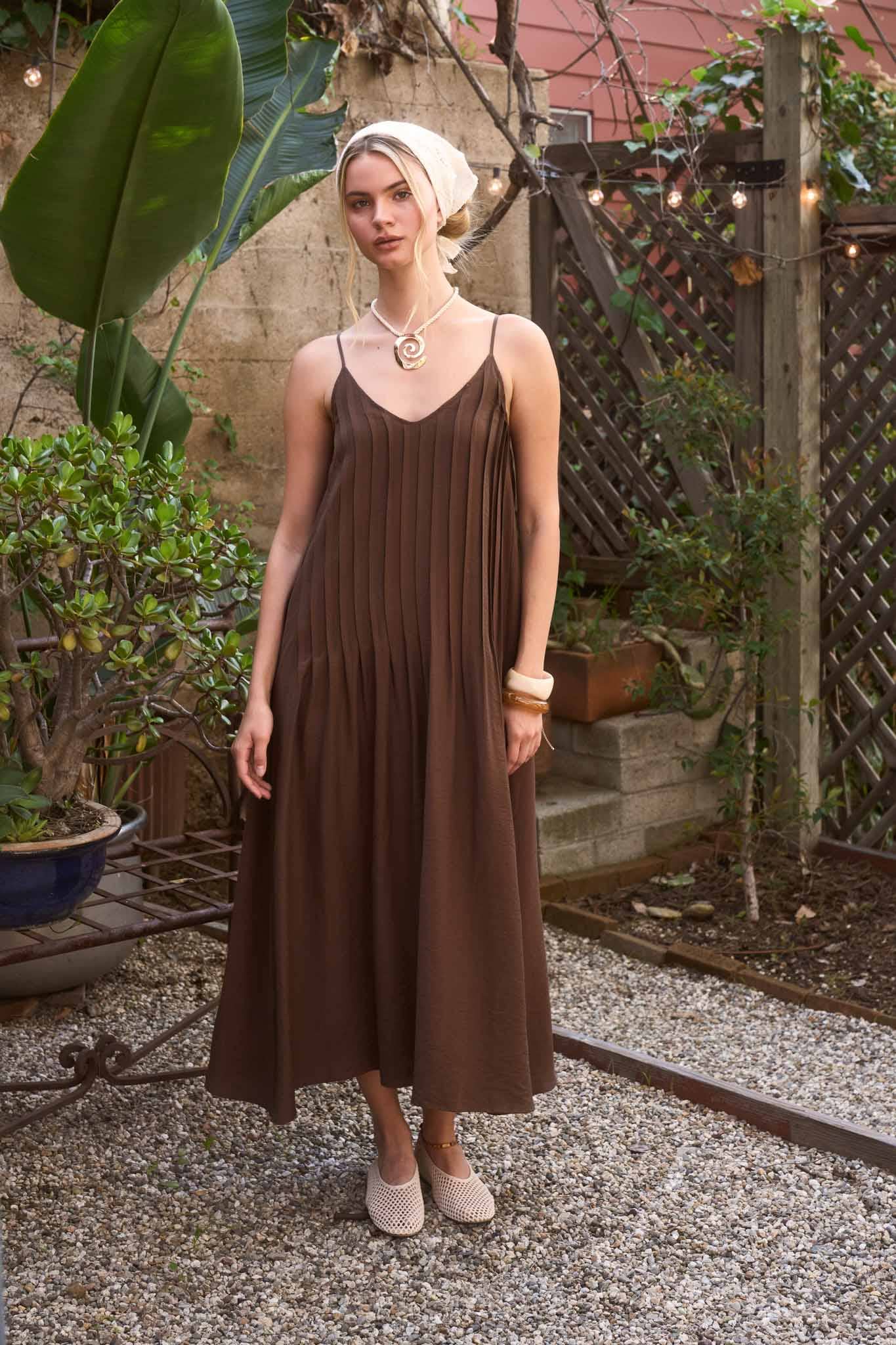 Palmer Pintuck Maxi Dress
