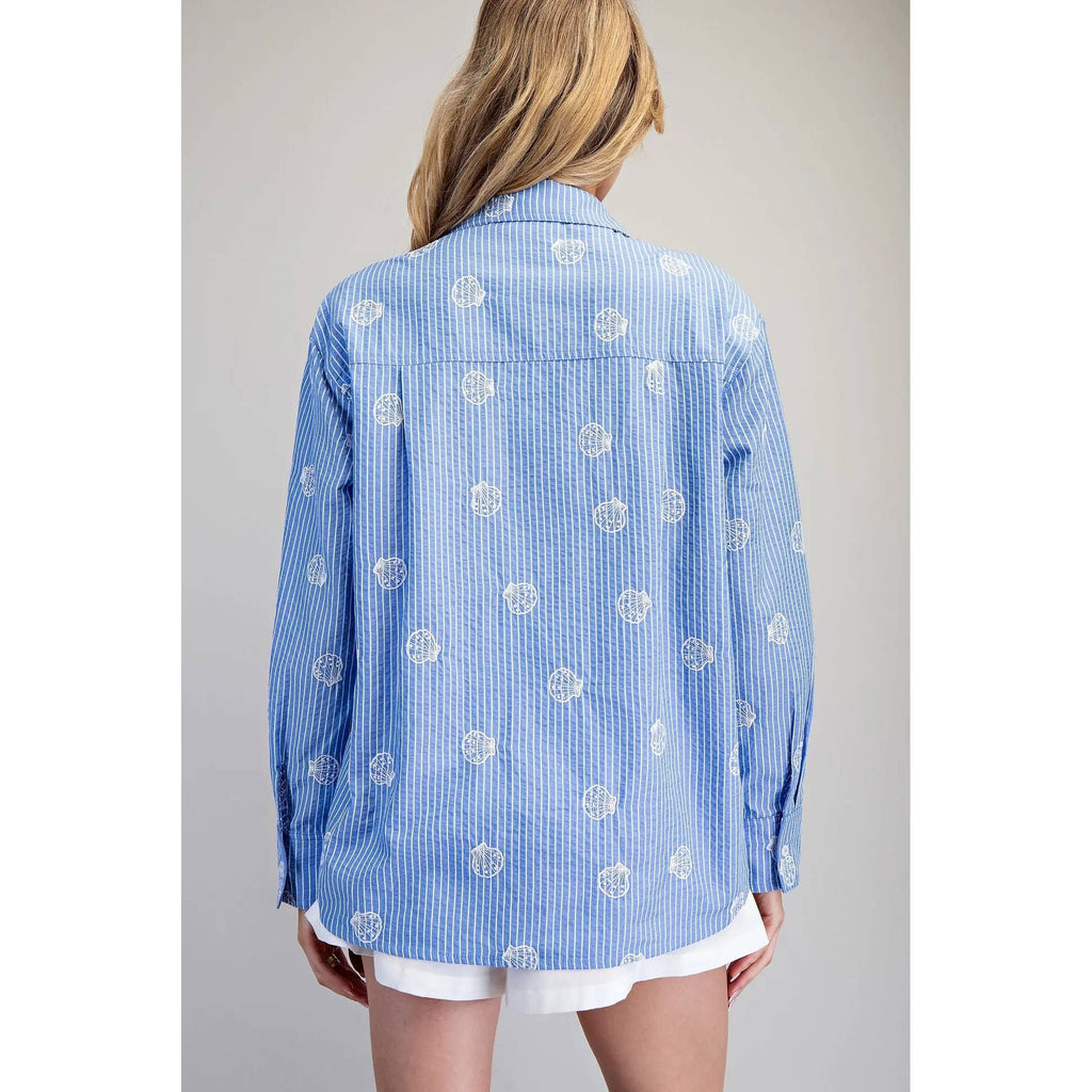 Seashell Embroidered Shirt