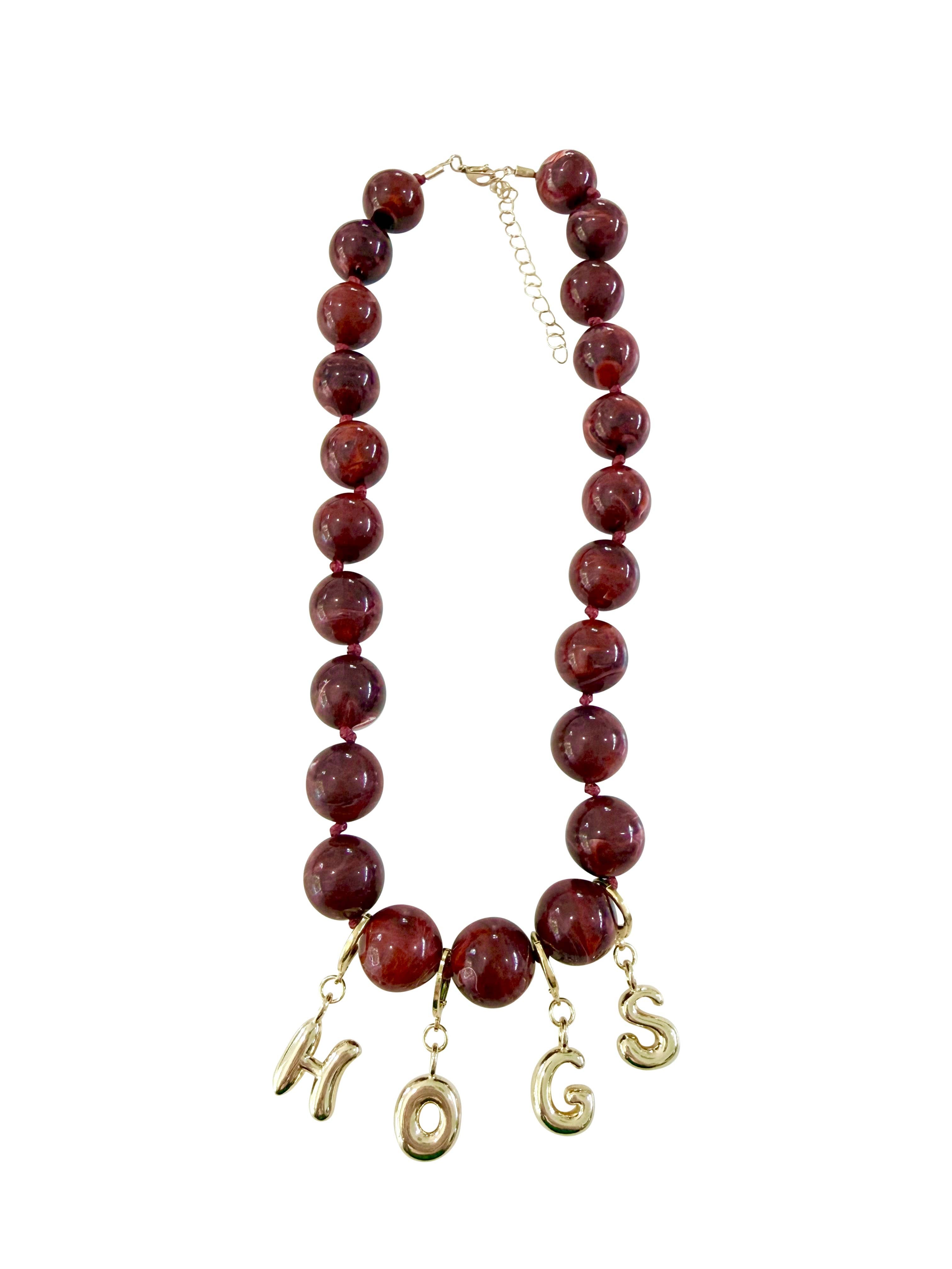 Campus Game Day "HOGS" Necklace