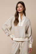Audrey Stripe Have Zip-Up Sweatshirt