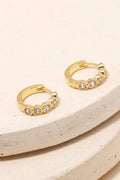 Round Studded Huggie Earrings