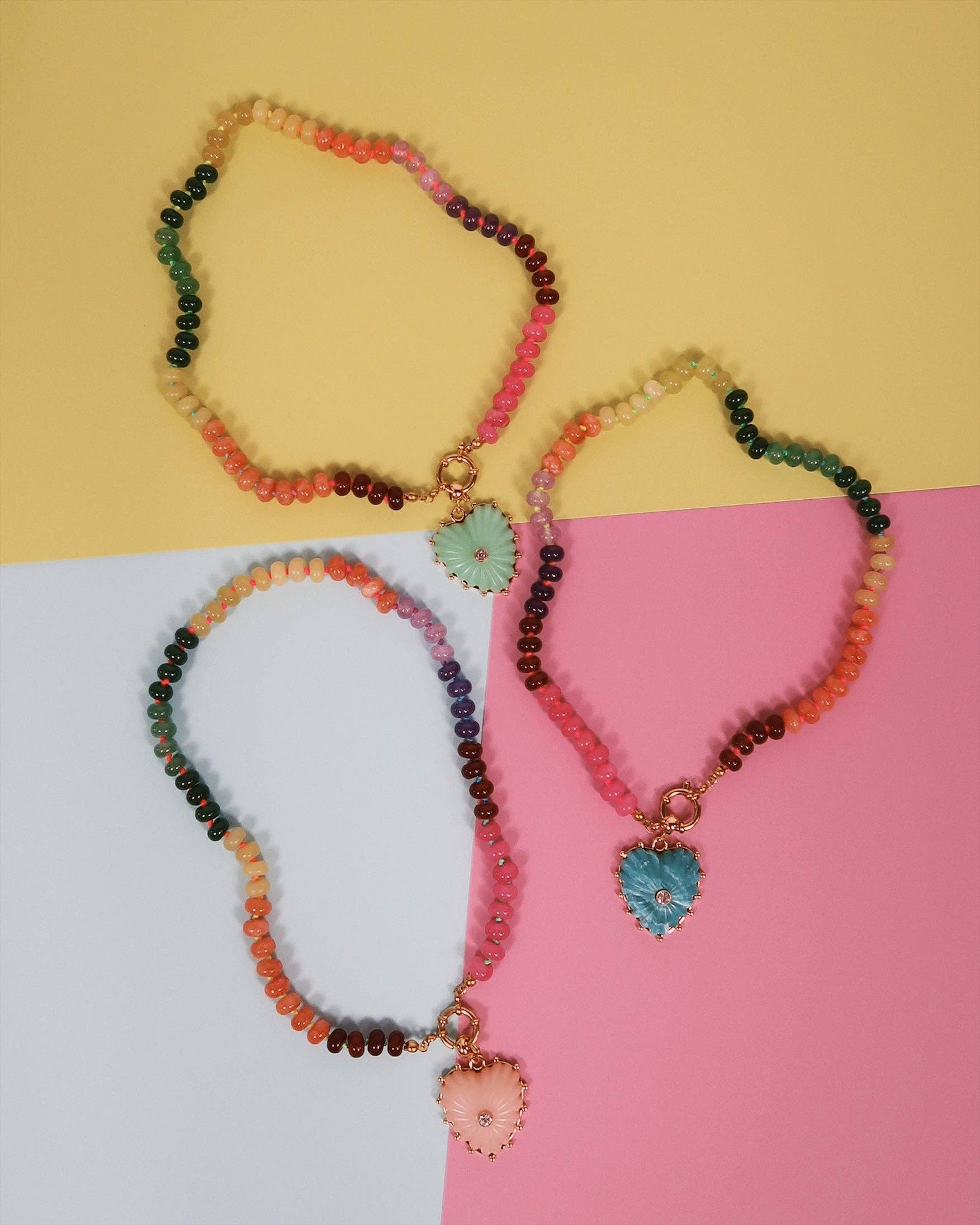 Haddie Heart Necklace : Jade