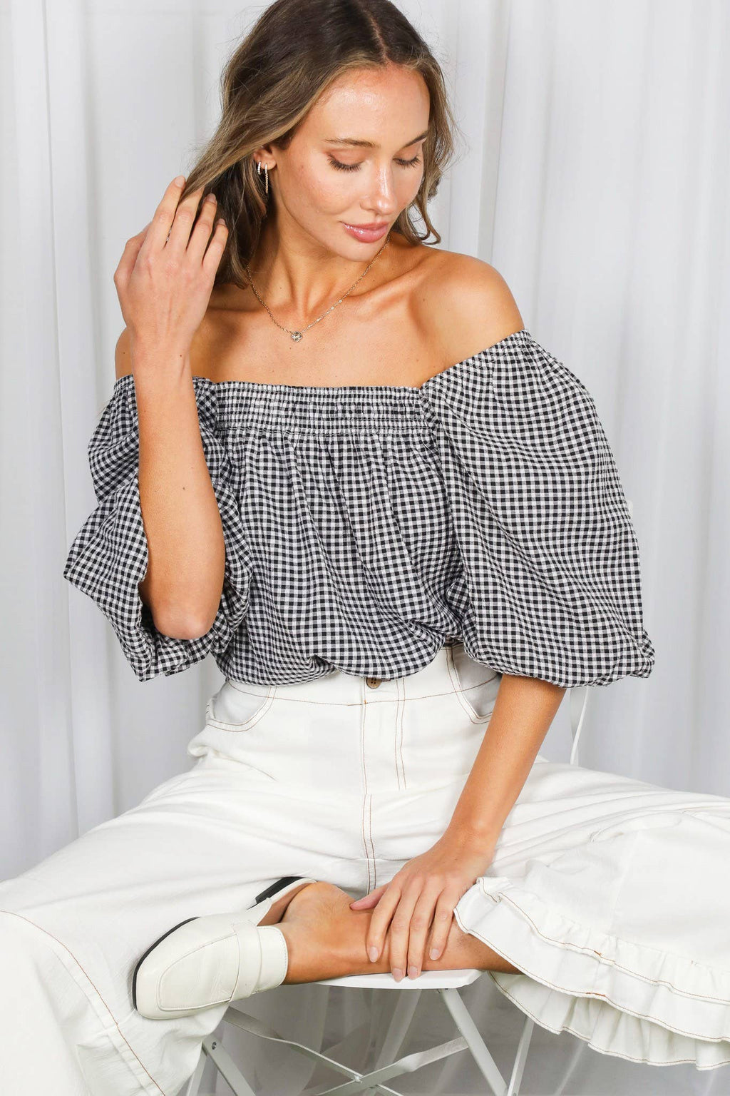Savannah Gingham Top