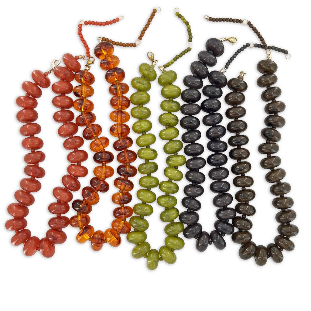 Autumn Glow Beaded Necklace