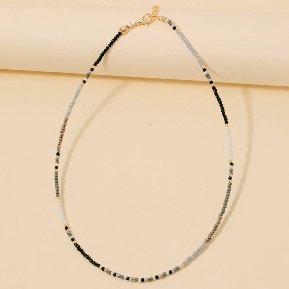 Mixed Seed Beaded Necklace