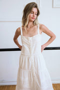 Tiered Woven Maxi with Lace Trim
