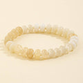 Semi Precious Stone Rondelle Stretch Bracelet