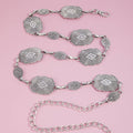 Engraved Concho Medallion Chain Belt