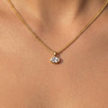 Oval Bezel Solitaire Pendant Necklace