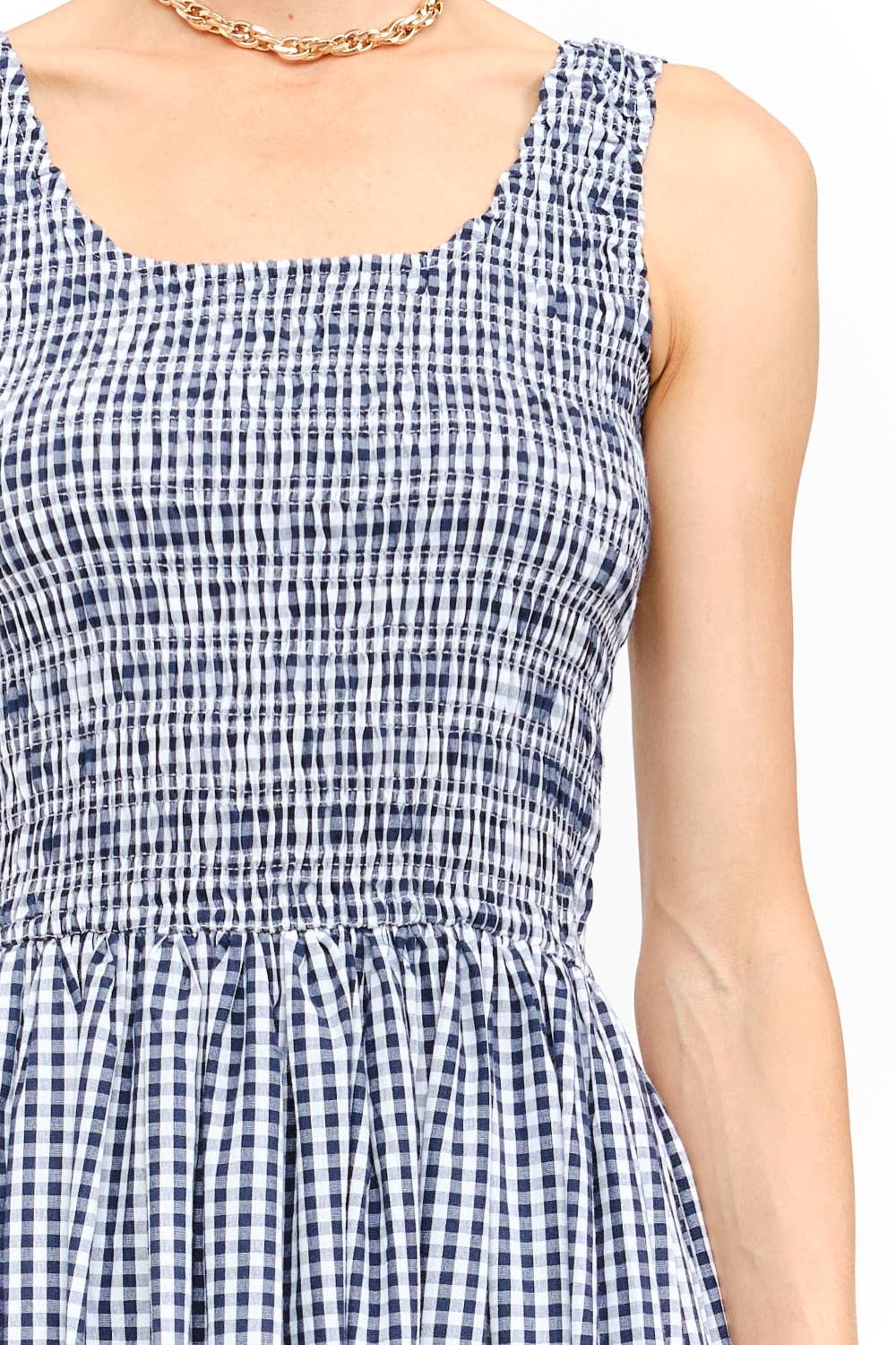 Janice Smocked Gingham Dress
