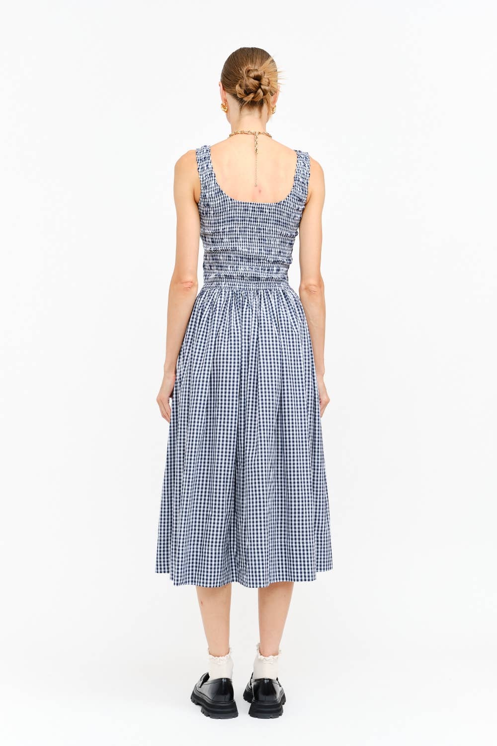 Janice Smocked Gingham Dress