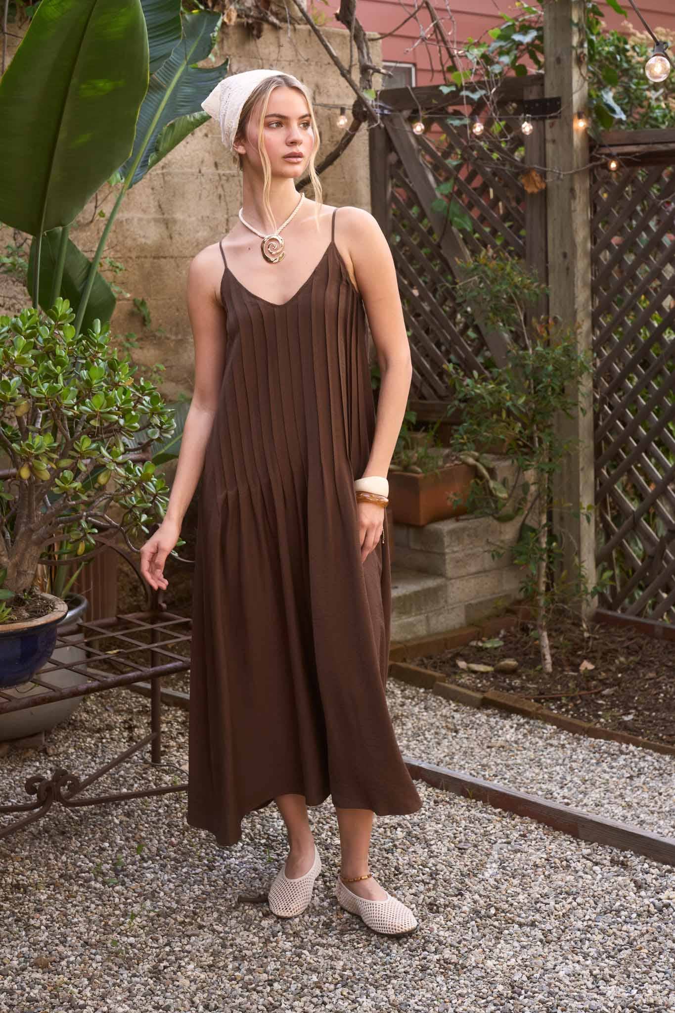 Palmer Pintuck Maxi Dress