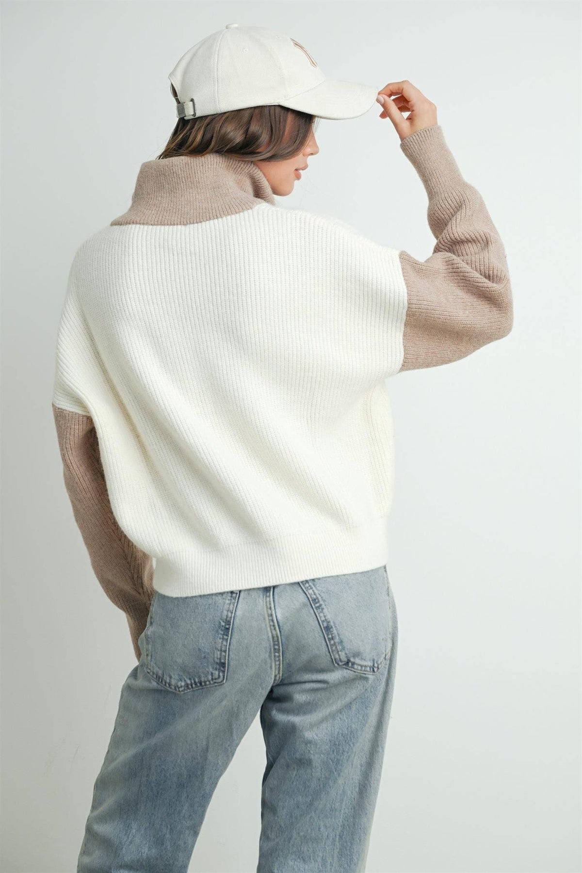 Color Block Half Zip Pullover