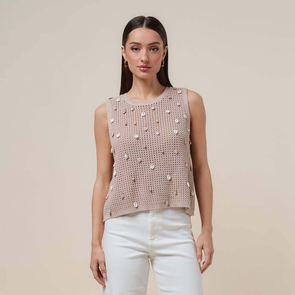 Sally Shell Embellished Top