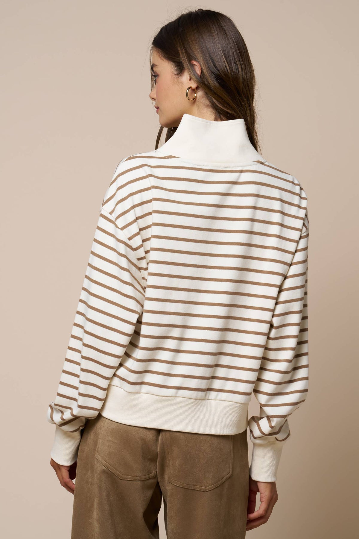 Audrey Stripe Have Zip-Up Sweatshirt
