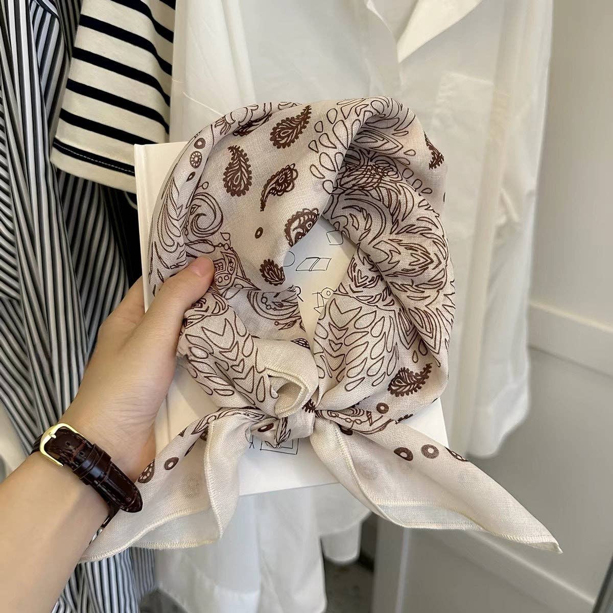 Brown and Cream Bandana