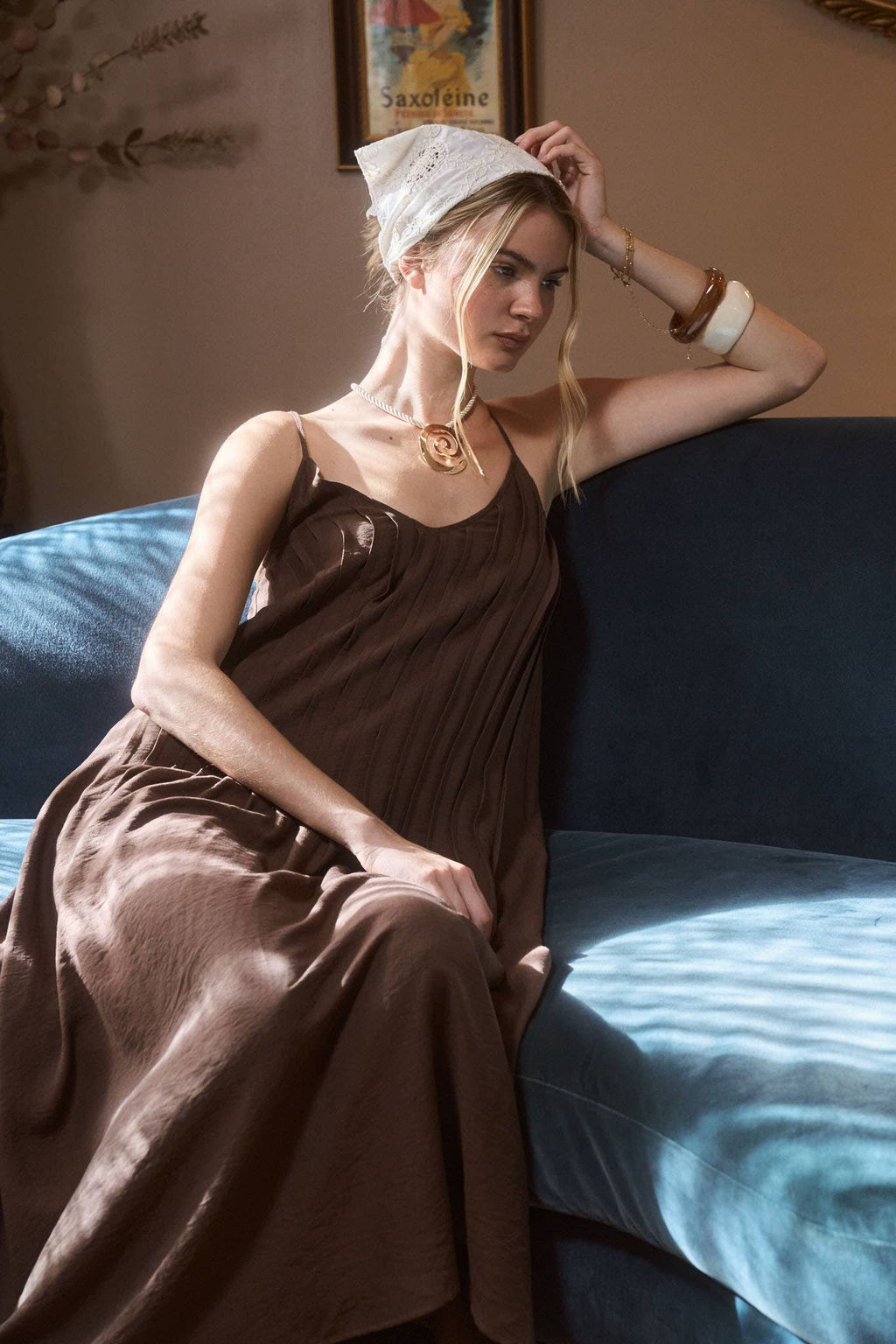 Palmer Pintuck Maxi Dress