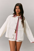 Sophie Gingham Contrast Trim Jacket