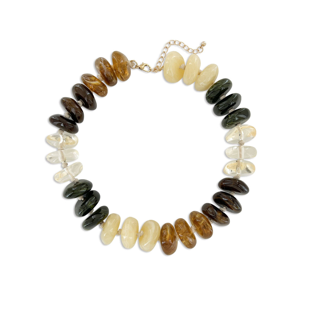 Honey Amber Multicolor Beaded Necklace