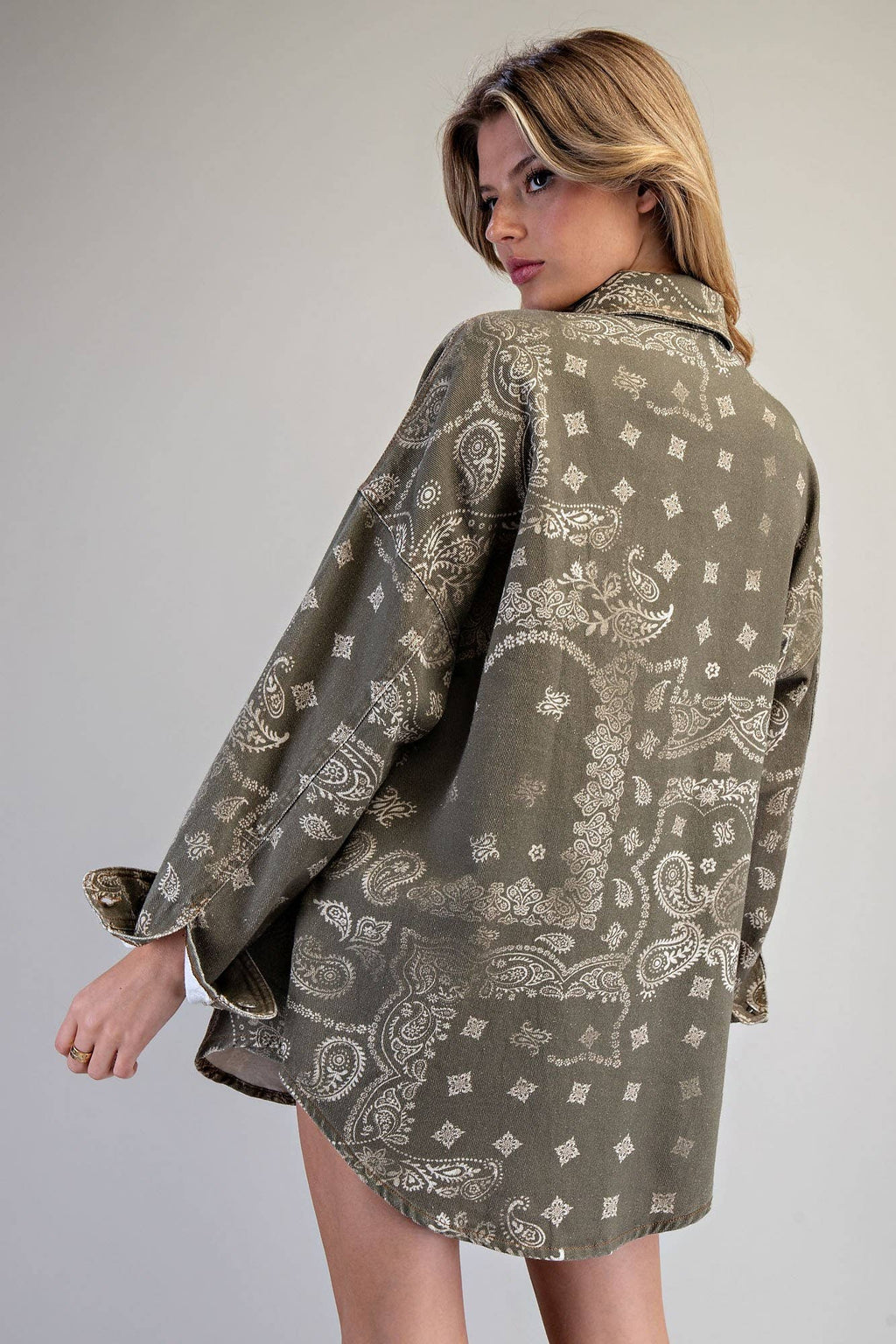 Trisha Bandana Pattern Shacket