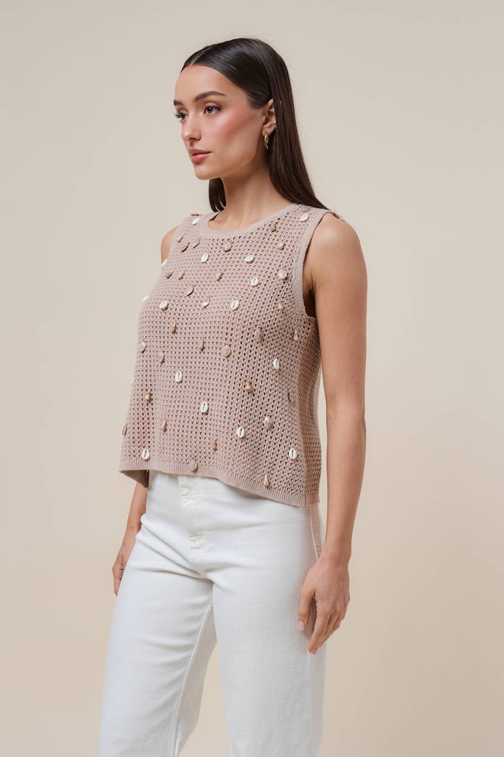 Sally Shell Embellished Top