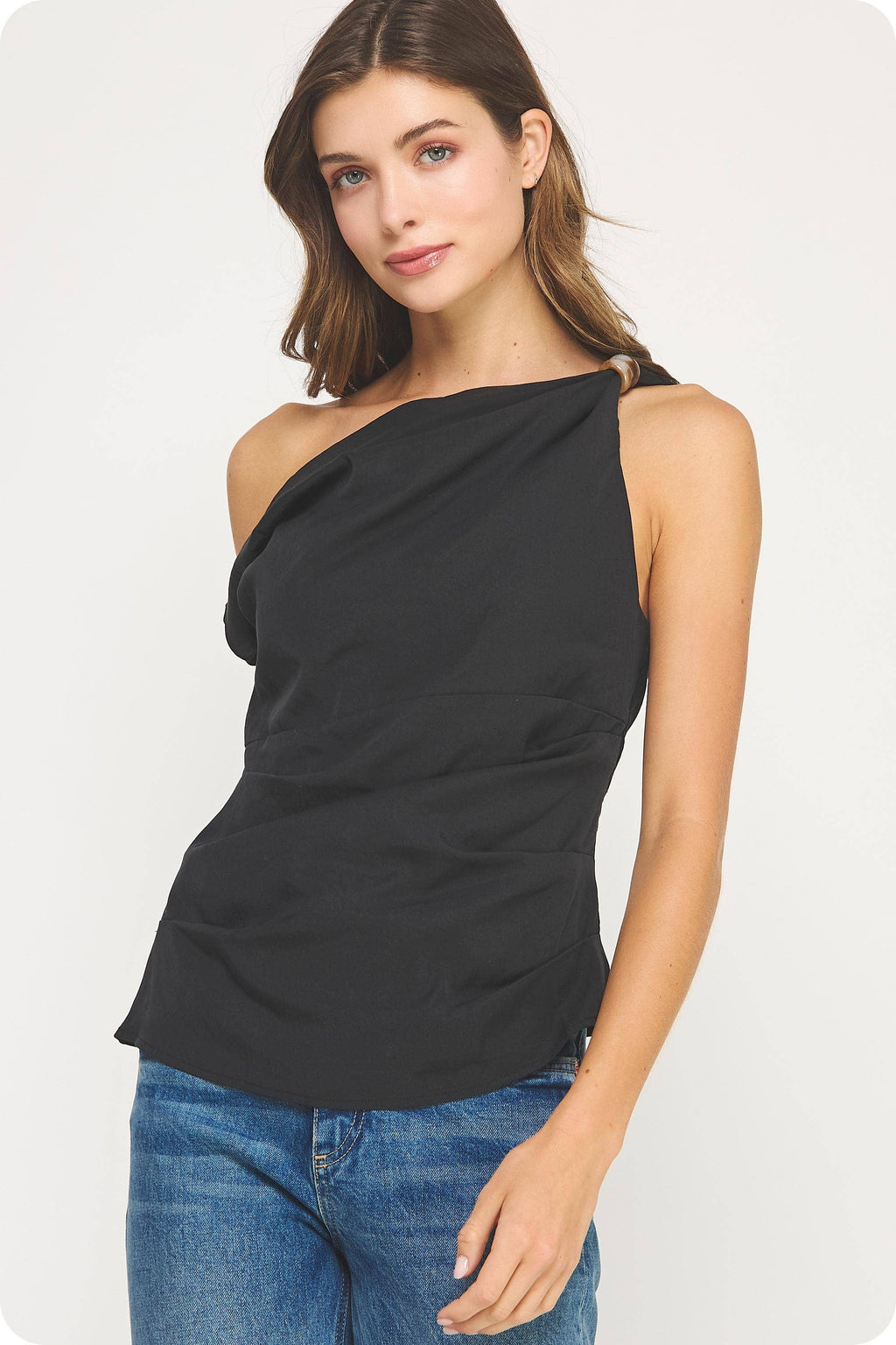 Asymmetric Twisted Bead Top