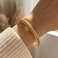 Coil Open Cuff Bracelet