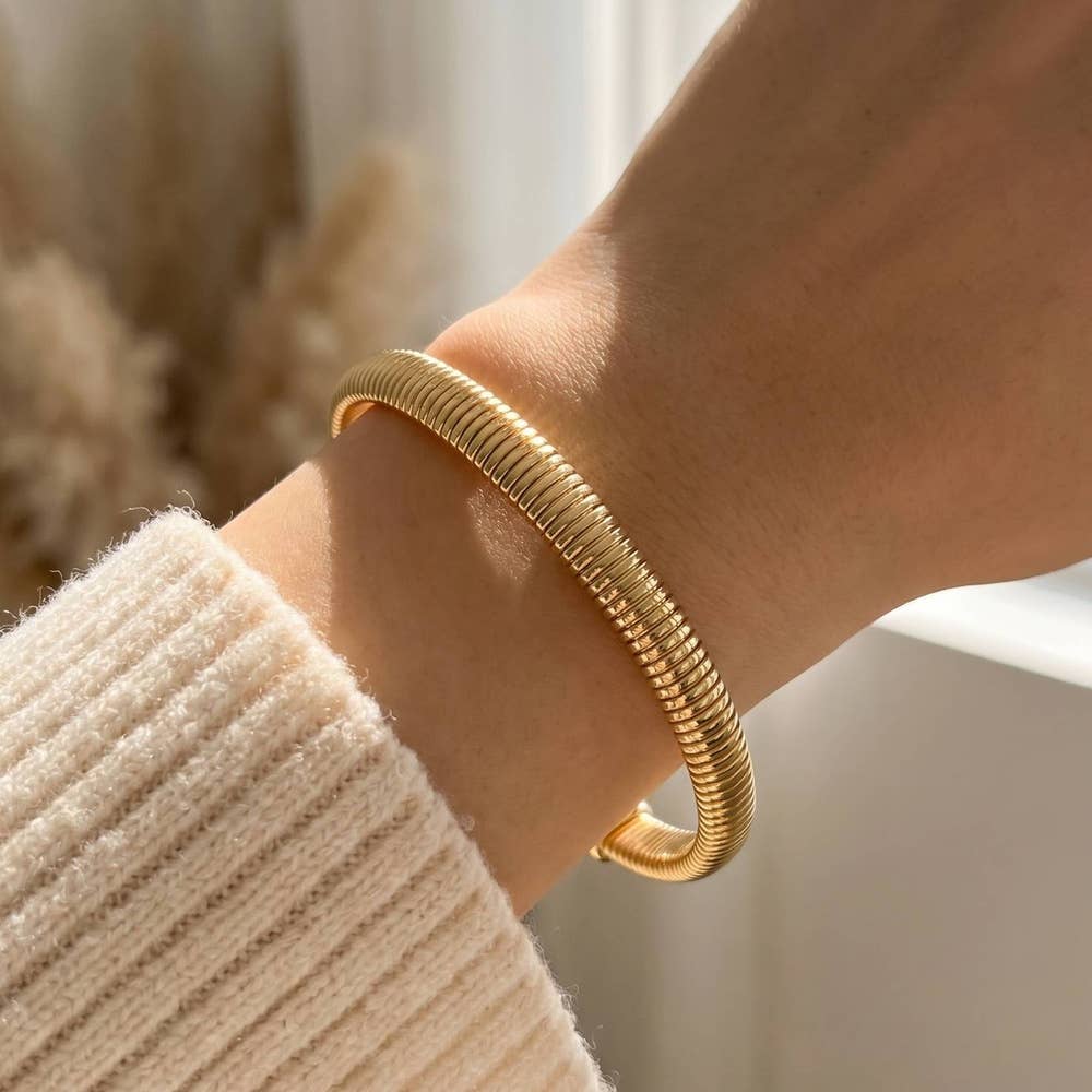 Coil Open Cuff Bracelet