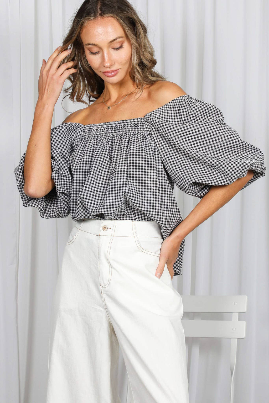 Savannah Gingham Top