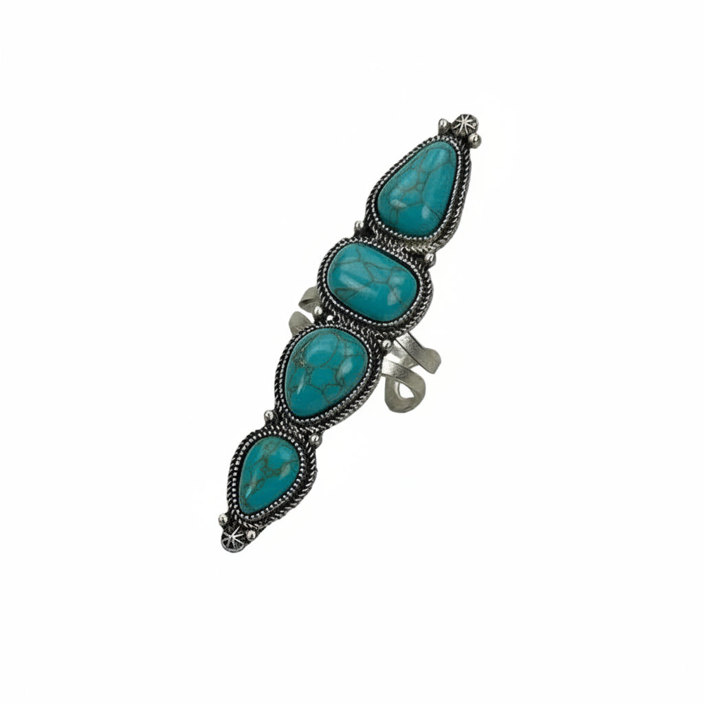Turquoise Stone Bar Ring