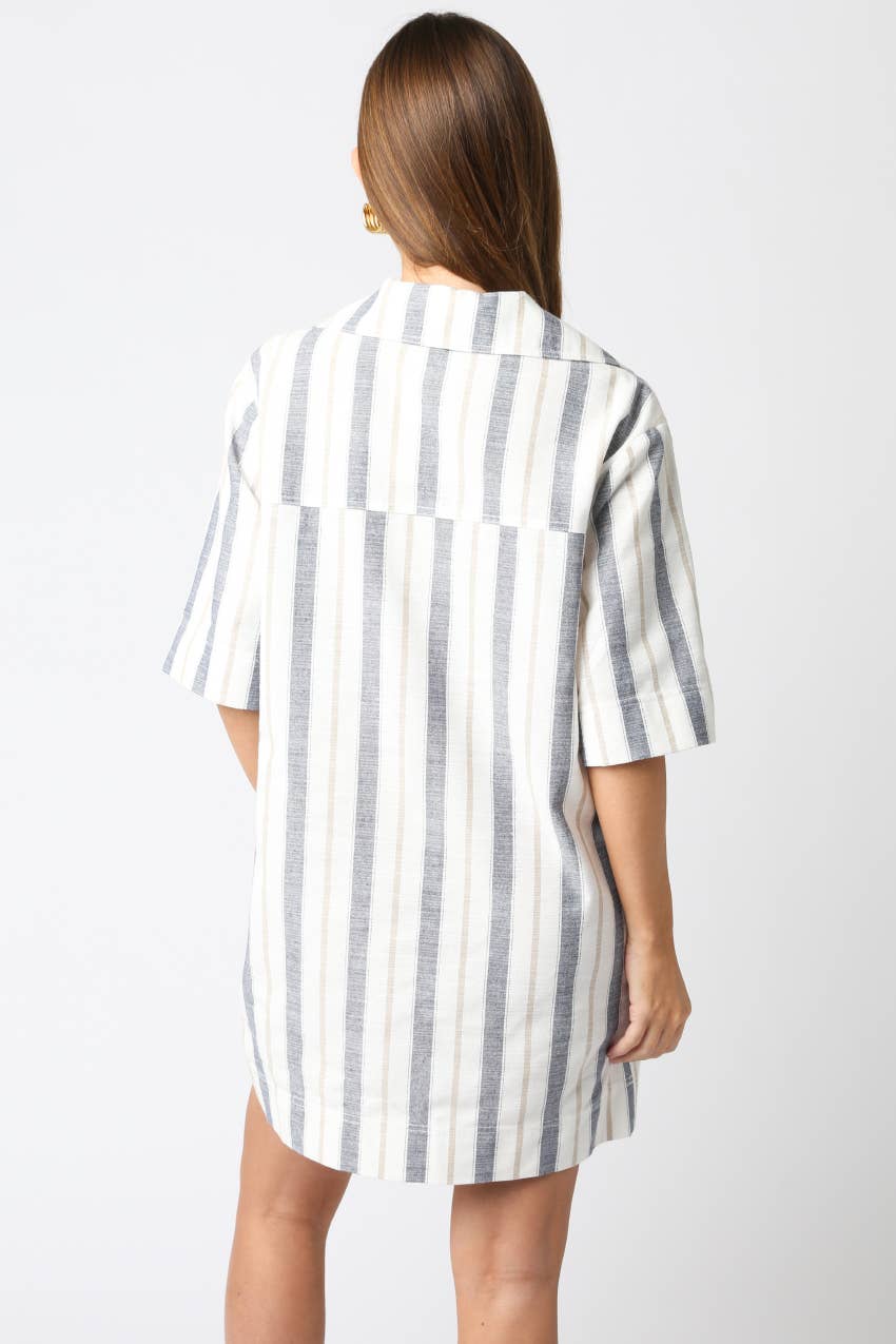 Jules Striped  Shirt Dress