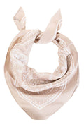 Beige Paisley Square Bandana Scarf