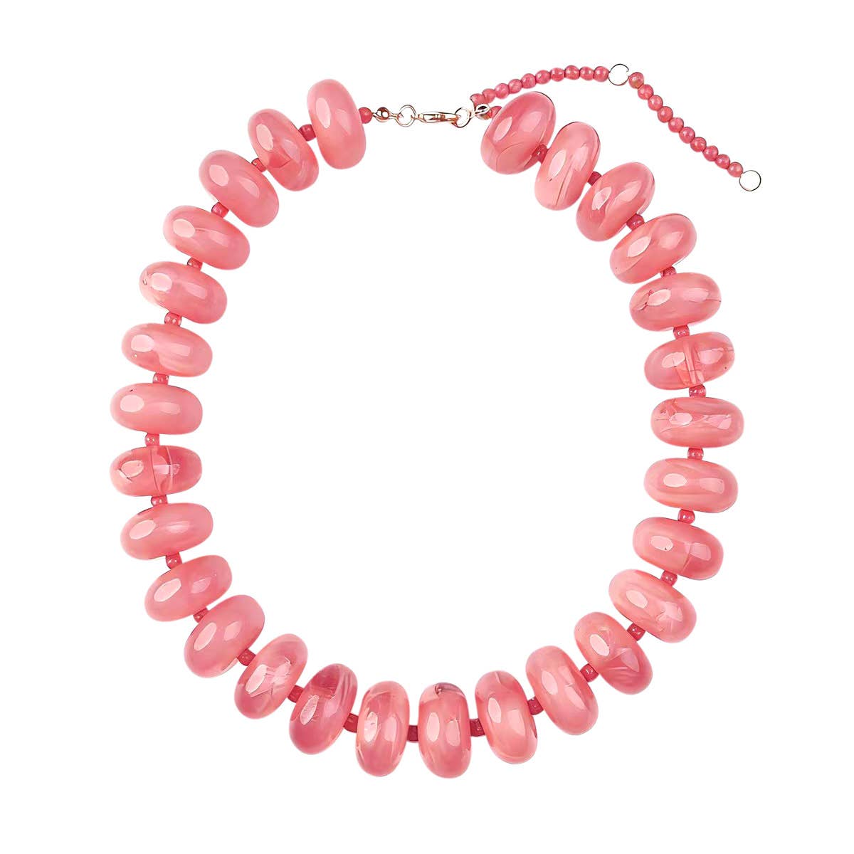 Bailey  Beaded Necklace- Light Pink