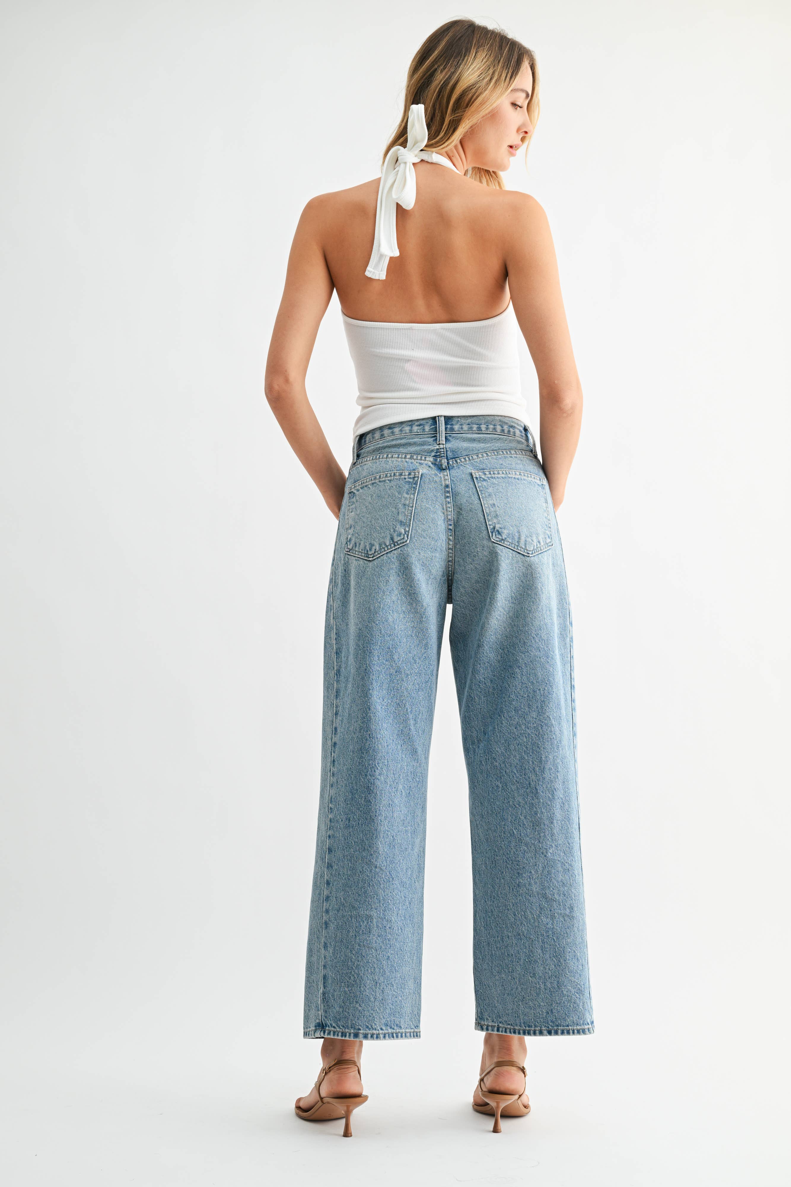 Lindsey Twist Seam Barrel Jean
