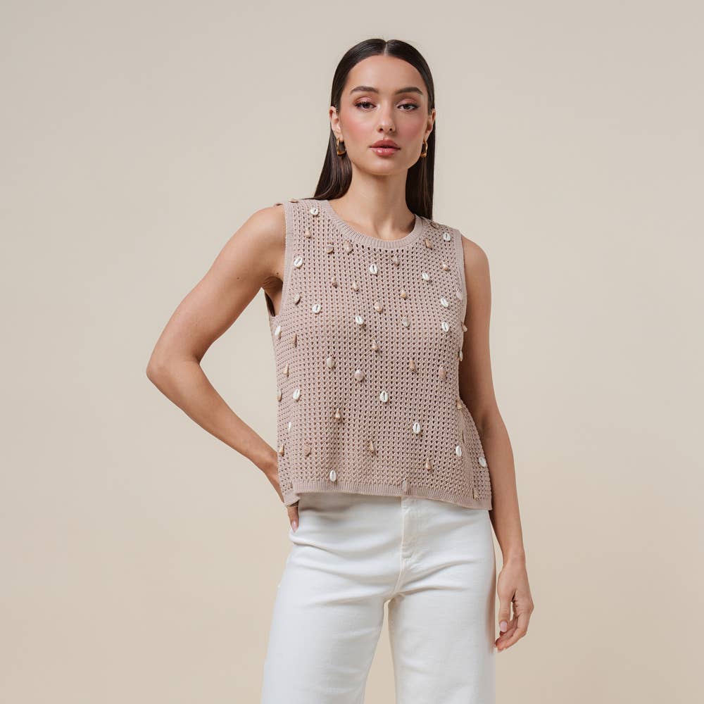 Sally Shell Embellished Top