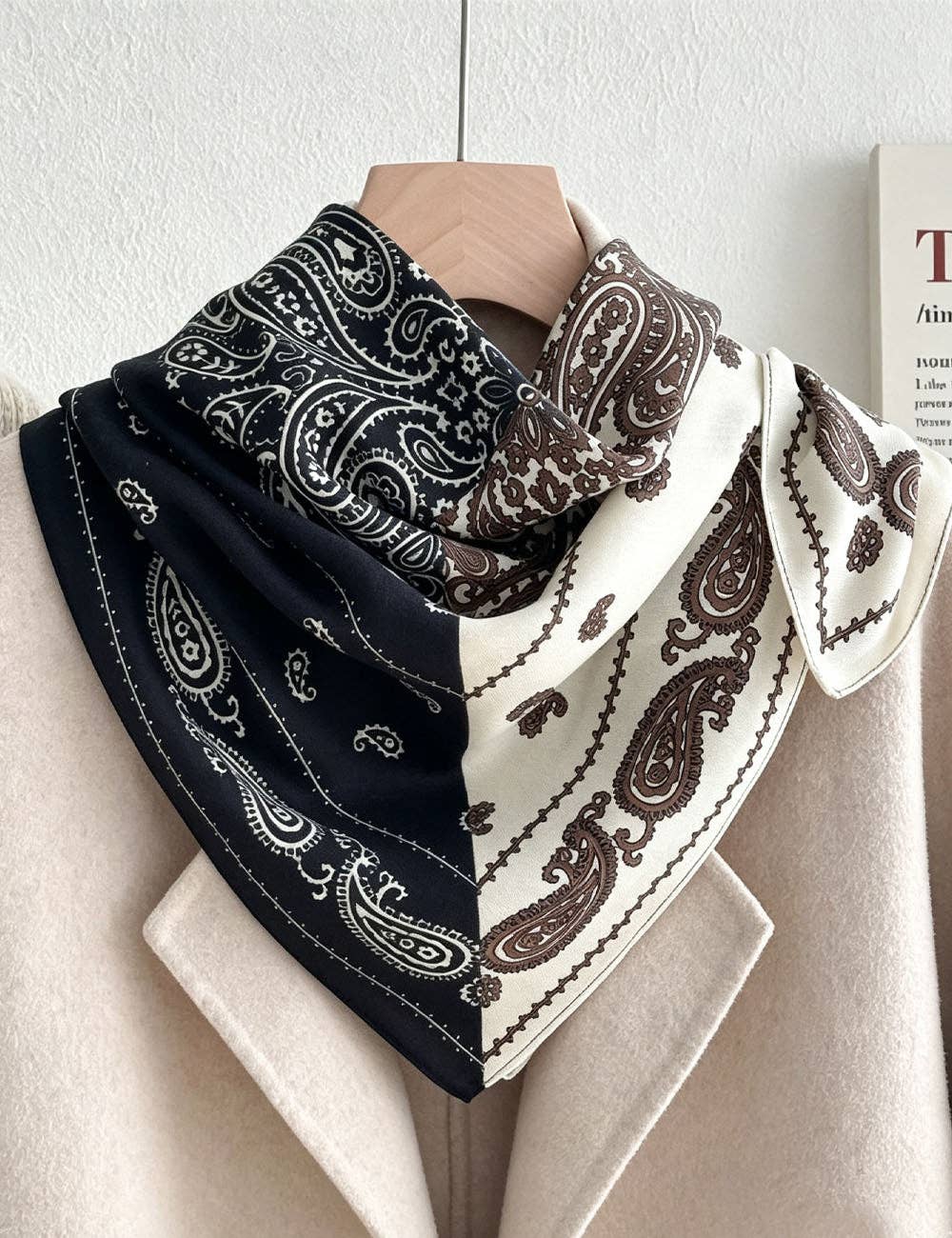 Two Tone Cashew Bandana Scarf