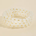 Marbled Stone Stretch Beaded Bracelet