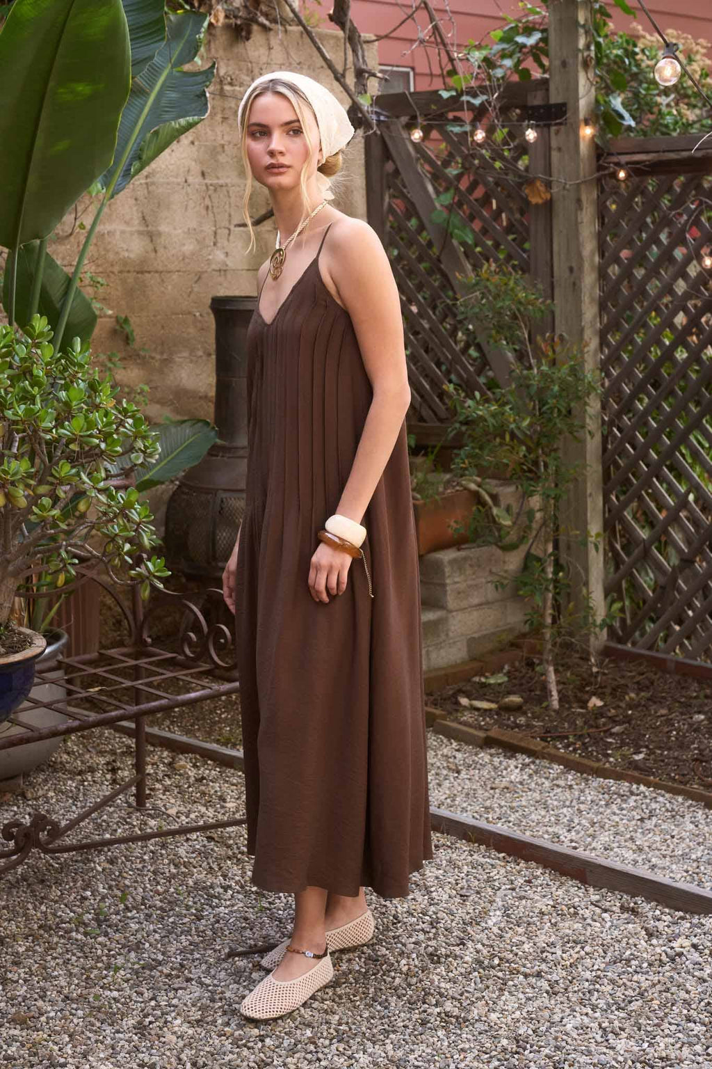 Palmer Pintuck Maxi Dress
