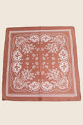 Tan Paisley Square Bandana Scarf