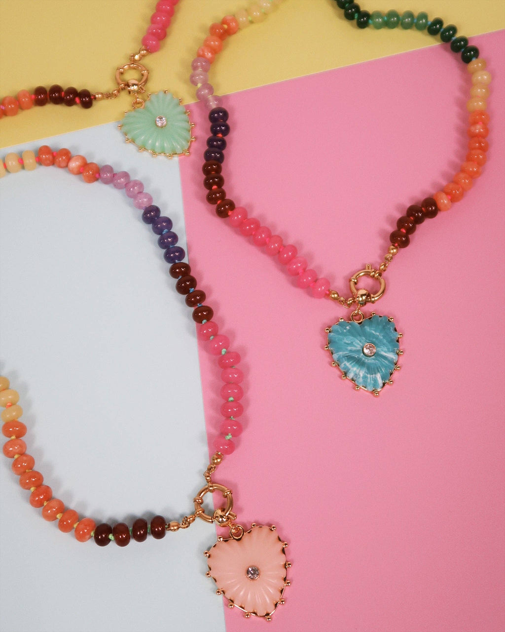 Haddie Heart Necklace : Jade