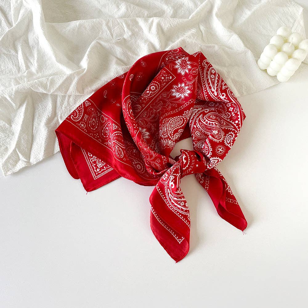 Red Satin Bandana