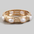 Oval Cabochon Stone Stretch Bracelet