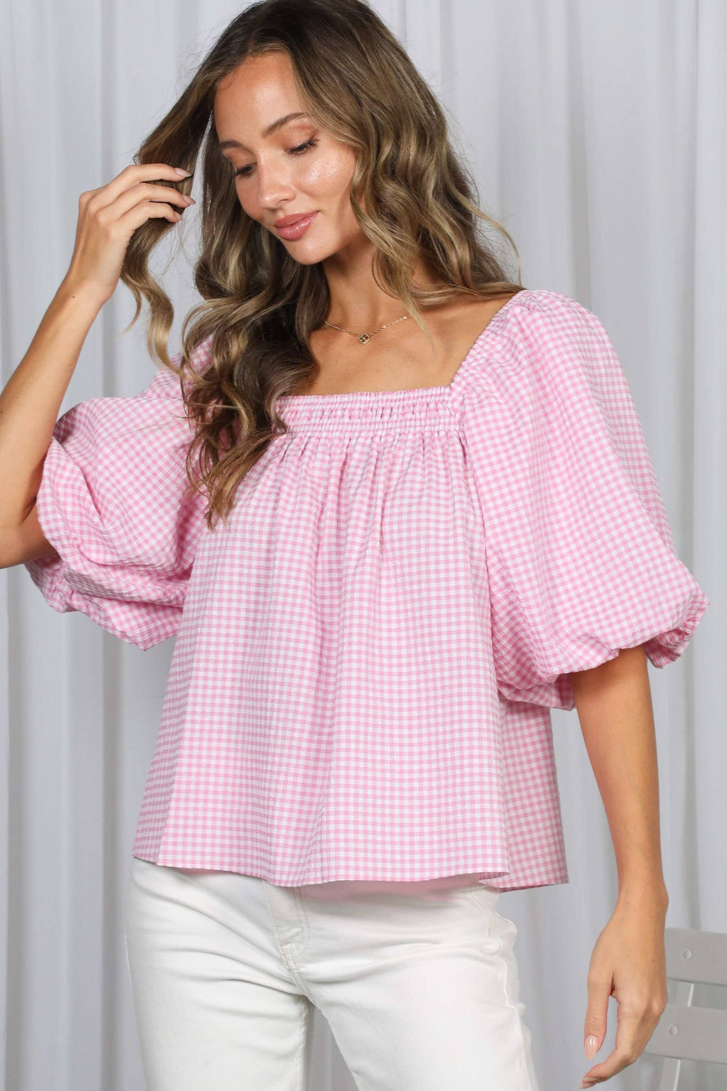 Savannah Gingham Top