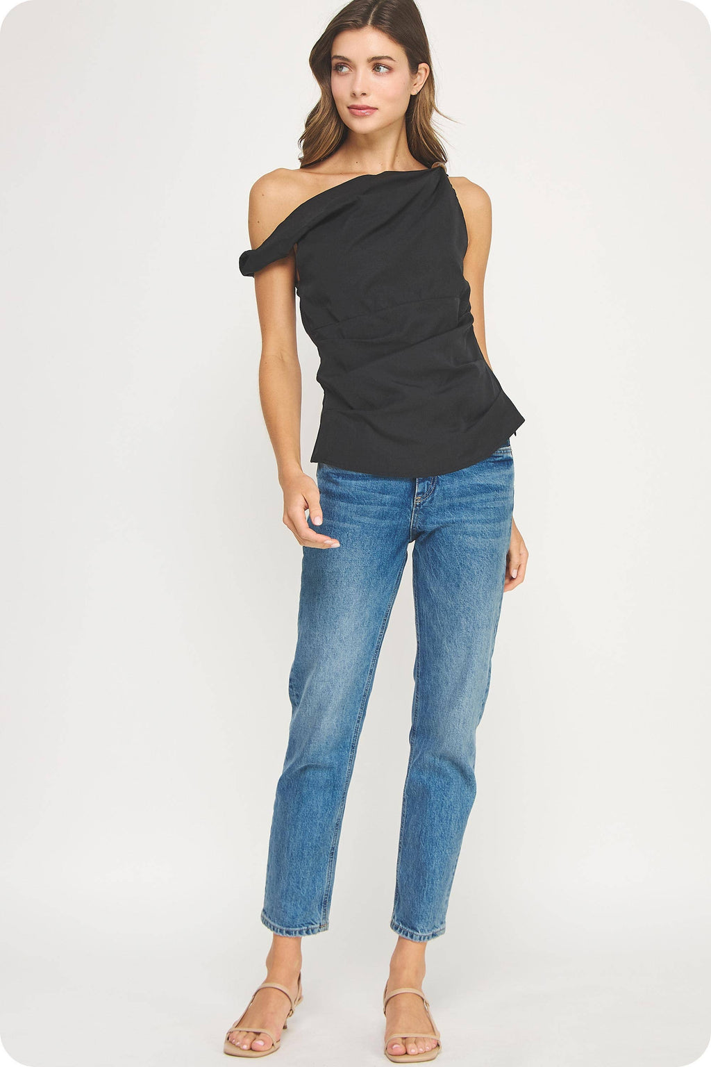 Asymmetric Twisted Bead Top